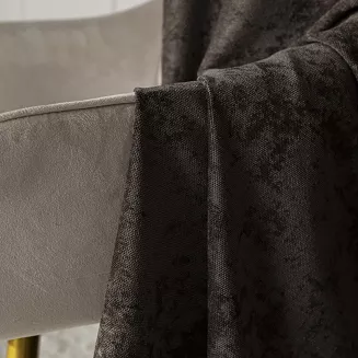 Zasłona gotowa na przelotkach SOFT 140x260 ciemny chłodny brązowy