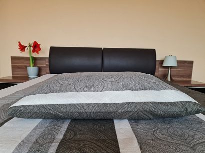 Pościel flanelowa 160x200 ornamenty szara khaki kremowa