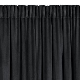 Zasłona gotowa na taśmie CARLI 140x250 Eurofirany czarny