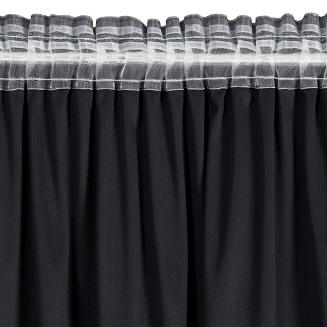 Zasłona gotowa na taśmie CARLI 140x250 Eurofirany czarny