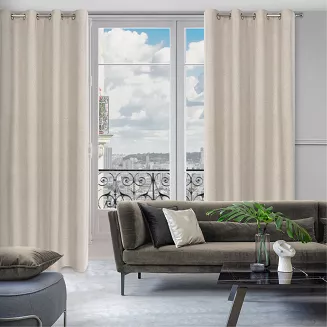 Zasłona gotowa na przelotkach LIDIA 140x250 Eurofirany beżowy