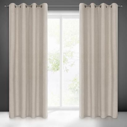 Zasłona gotowa na przelotkach LIDIA 140x250 Eurofirany beżowa