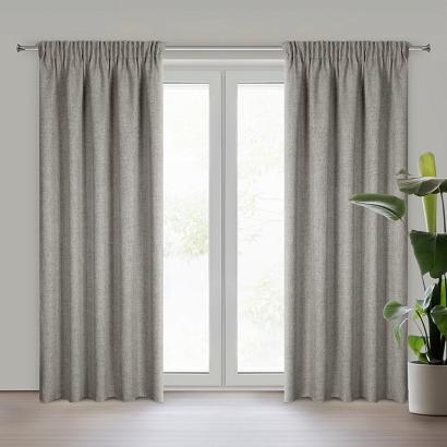 Zasłona gotowa na taśmie JULA2 140x270 Eurofirany ciemnobeżowa