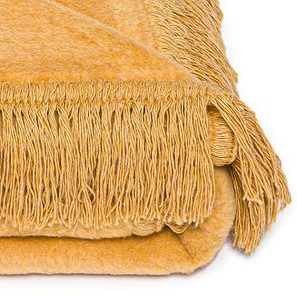 Koc bawełniano-akrylowy 150x200 cafe latte