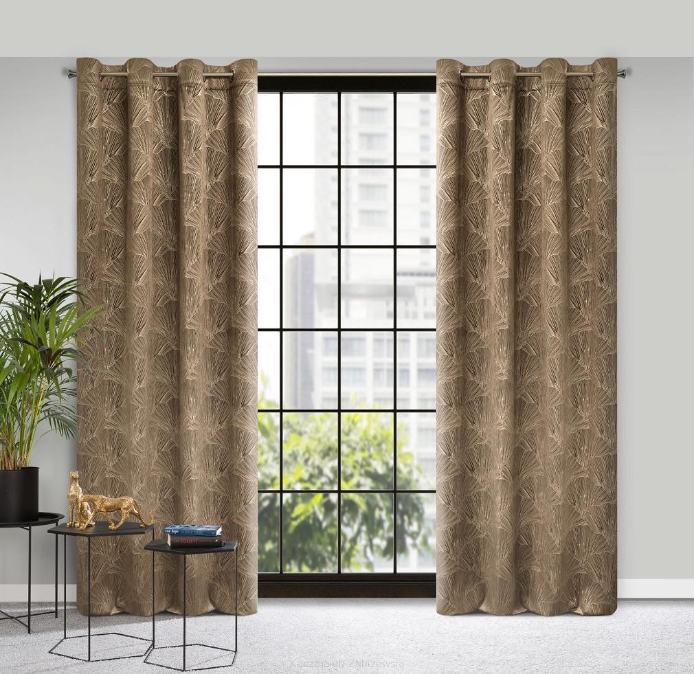 Zasłona gotowa na przelotkach ZAS 140x250 Pierre Cardin Eurofirany szary