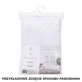 Firanka żakardowa gotowa na żabki DEMETRIA 300x160 biała