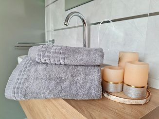 Ręcznik kąpielowy Larisa 70x140 stalowy
