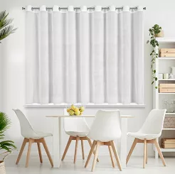Firana gotowa na przelotkach ARLETA 295x160 Eurofirany biała gładka
