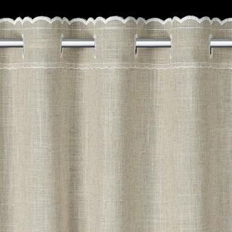 Firana gotowa na taśmie VERONICA 150x60 Eurofirany beżowy