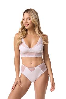 Figi damskie z tiulowym akcentem i koronkowym tyłem 212 białe