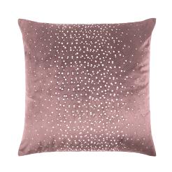 Poszewka dekoracyjna SHINY 45x45 welurowa pudrowy róż w kryształki