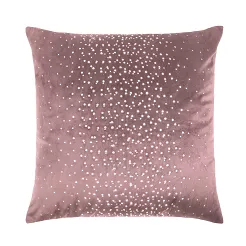 Poszewka dekoracyjna SHINY 45x45 welurowa pudrowy róż w kryształki