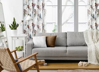 Zasłona gotowa na taśmie MARINA 140x270 Eurofirany stalowy