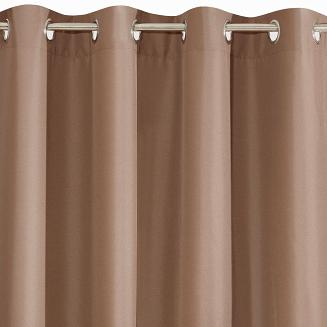 Zasłona gotowa na przelotkach ADORE 140x250 Design91 jasnobrązowy