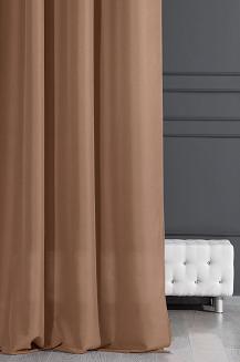 Zasłona gotowa na przelotkach ADORE 140x250 Design91 jasnobrązowy