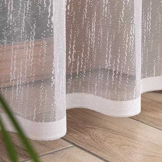 Firanka żakardowa gotowa na szelkach EVA 140x230 biała