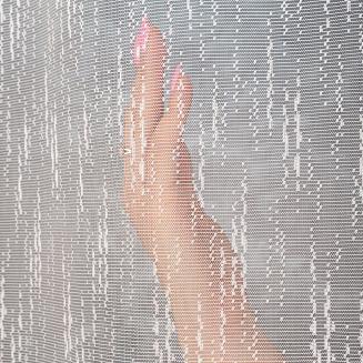 Firanka żakardowa gotowa na szelkach EVA 140x230 biała