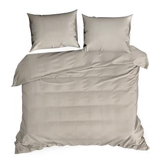 Pościel satynowa C.BEŻ 220x200 Eurofirany ciemnobeżowy