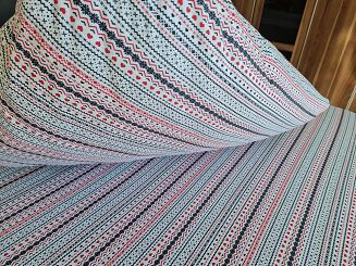 Pościel jersey 160x200 szara norweski wzorek