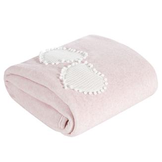 Koc narzuta HEART 150x200 Eurofirany różowy