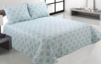 Narzuta dekoracyjna CLOVER 200x220 pikowana miętowa