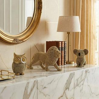 Figurka dekoracyjna ELDO 8x8x10 Eurofirany złoty miś koala