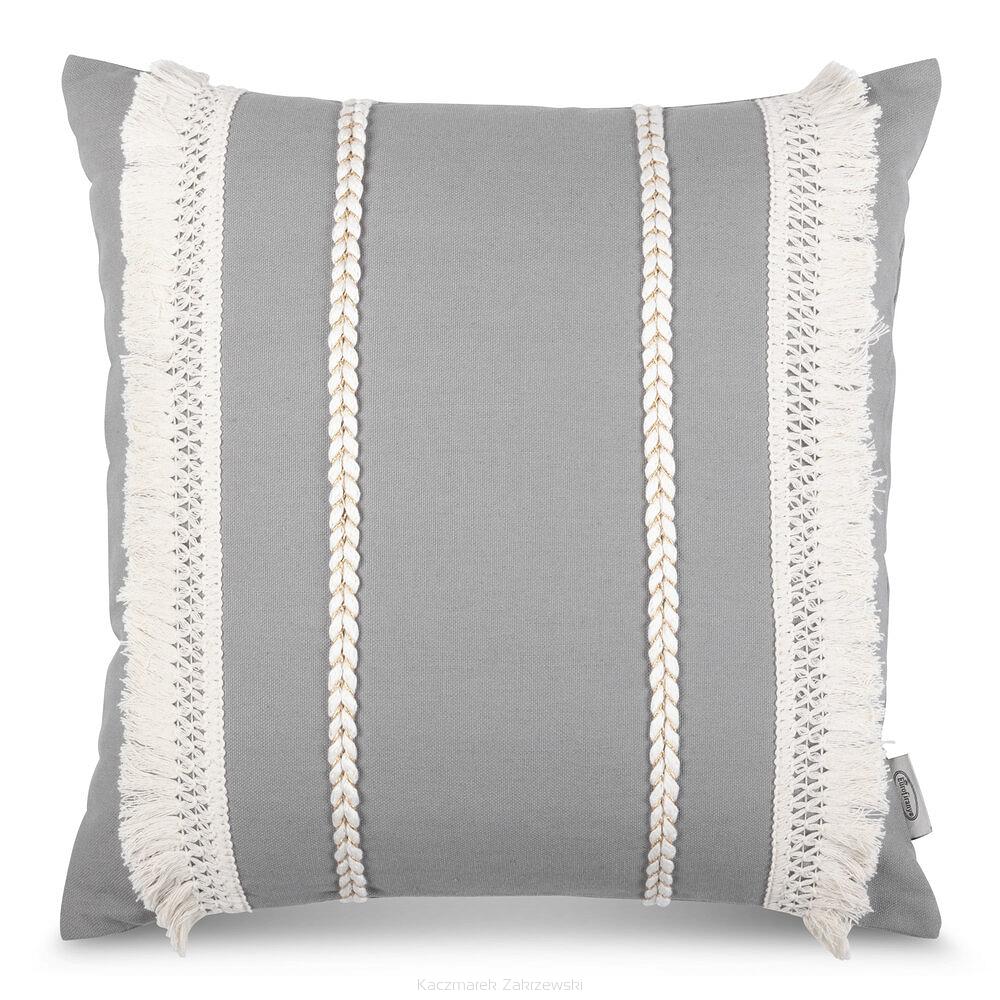 Poszewka dekoracyjna BOHO 45x45 Eurofirany szary