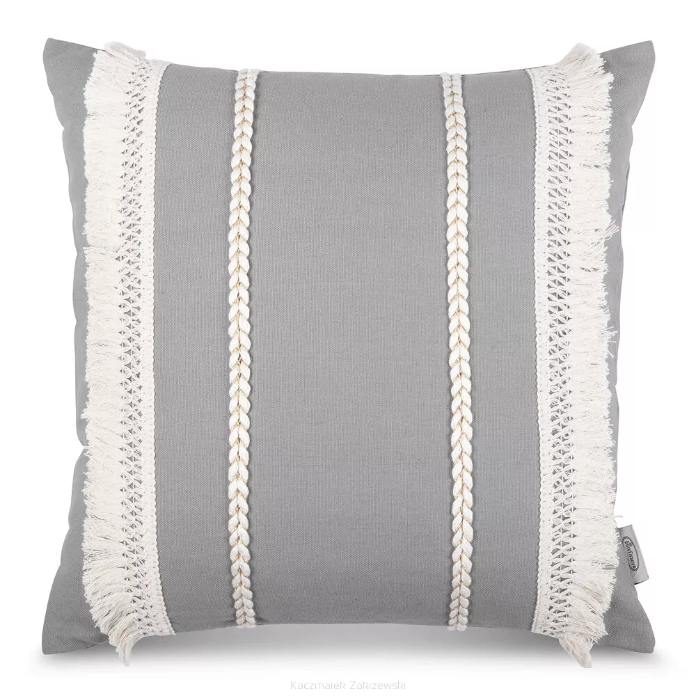 Poszewka dekoracyjna BOHO 45x45 Eurofirany szary