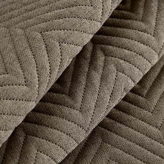 Narzuta dekoracyjna LEN 170x210 ciemnobeżowy