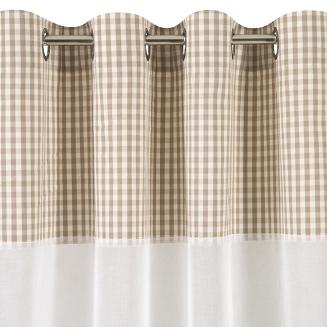 Firana gotowa na przelotkach FELICJA 140x250 Eurofirany biały/beżowy