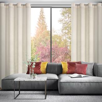 Zasłona gotowa na przelotkach ADELINA 140x250 Eurofirany kremowy