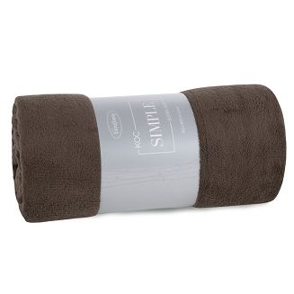 Koc narzuta SIMPLE1 150x200 Eurofirany ciemnobrązowy