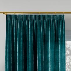 Zasłona gotowa na taśmie VELVI 140x250 petrolowa