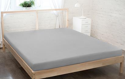 Prześcieradło jersey z gumką 90x200 szary