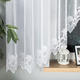 Firanka żakardowa gotowa na żabki ELŻBIETA 530x160 biała