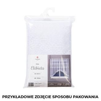 Firanka żakardowa gotowa na żabki ELŻBIETA 530x160 biała