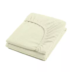 Prześcieradło jersey z gumką 120x200 Parylux kremowe