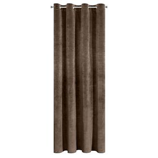 Zasłona gotowa na przelotkach VILLA 140x250 Eurofirany brązowy