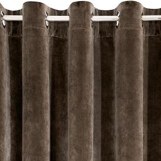 Zasłona gotowa na przelotkach VILLA 140x250 Eurofirany brązowy