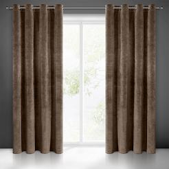 Zasłona gotowa na przelotkach VILLA 140x250 Eurofirany brązowy