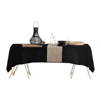 Bieżnik dekoracyjny VIVA 40x140 plamoodporny czarny