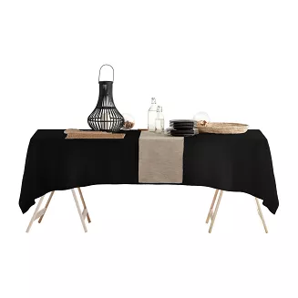 Bieżnik dekoracyjny VIVA 40x140 plamoodporny czarny