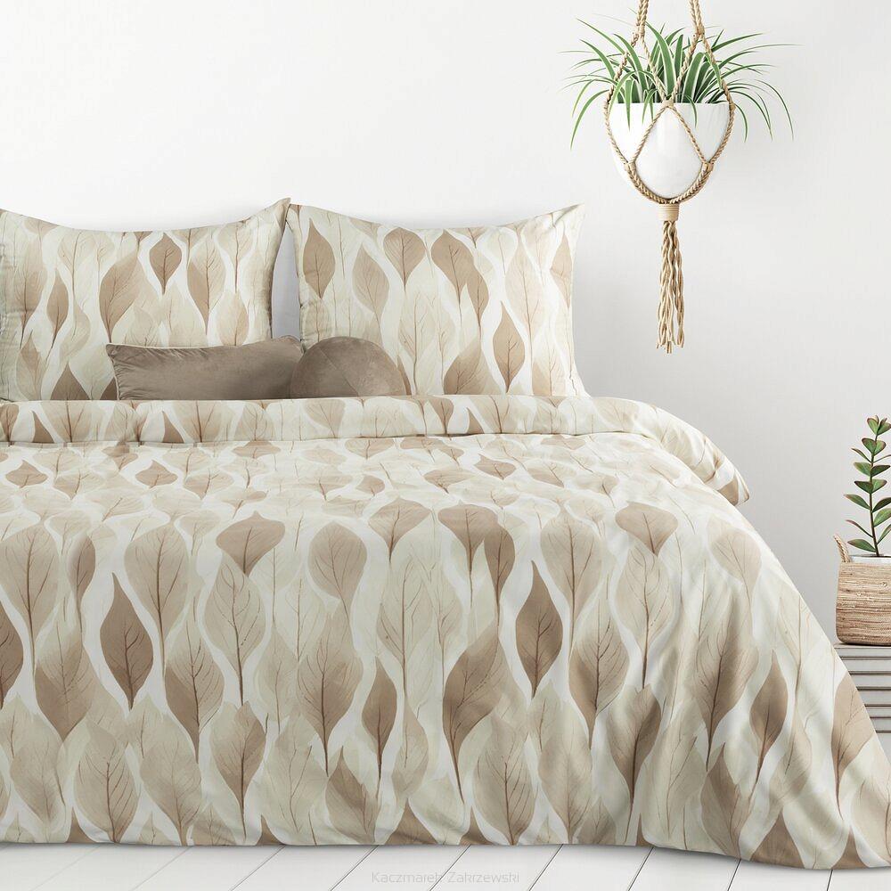 Pościel bawełniana DAFNE 160x200 Design91 brązowy