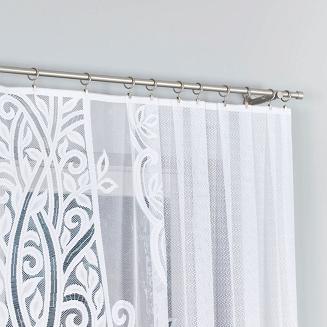 Firanka żakardowa gotowa na żabki POLA 300x160 biała