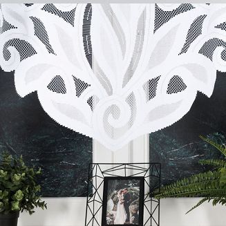Firanka żakardowa gotowa na żabki POLA 300x160 biała