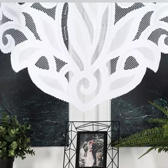 Firanka żakardowa gotowa na żabki POLA 300x160 biała