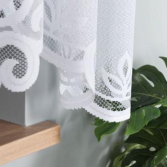 Firanka żakardowa gotowa na żabki POLA 300x160 biała