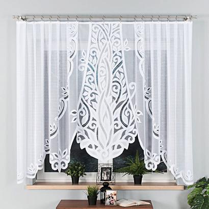 Firanka żakardowa gotowa na żabki POLA 300x160 biała