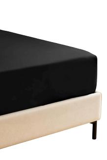 Prześcieradło bambusowe z gumką 90x200 czarne