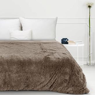 Koc narzuta TIFANY 150x200 Design91 ciemnobeżowy